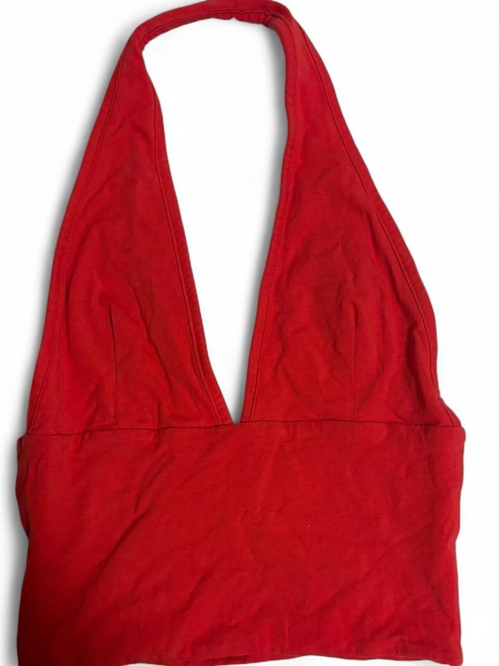 Red Halter Halter Crop Top
